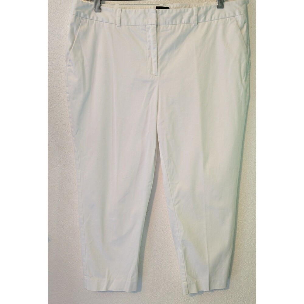 Worthington Women's Cropped Ankle Pants Size 14 (36x23) White (690)